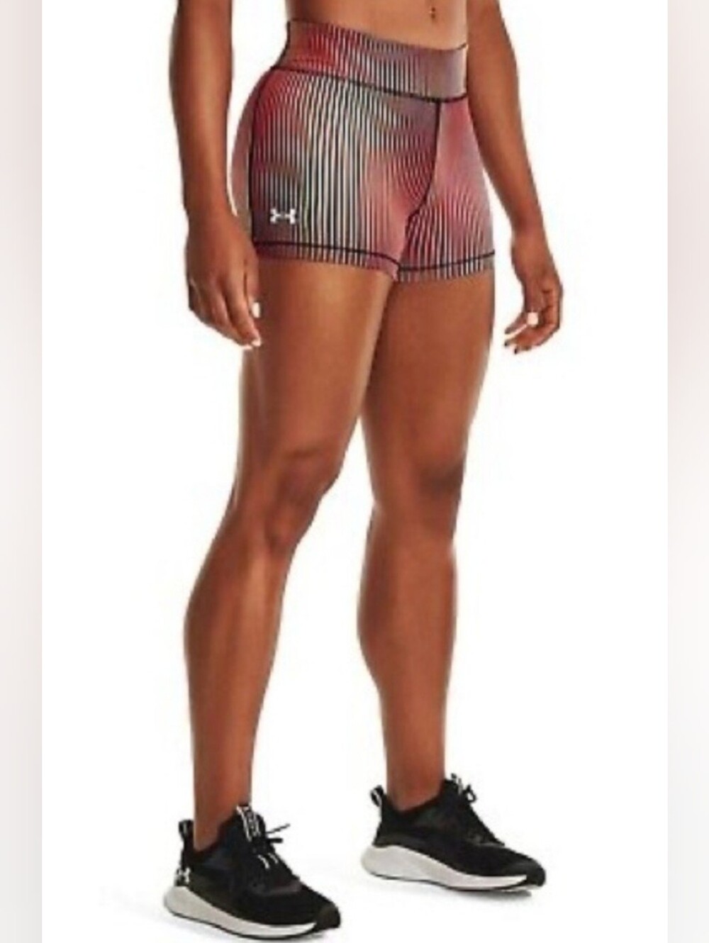 Under Armour Pink Ombre Striped Women’s Bike Shorts Compression Shorts Size Xs